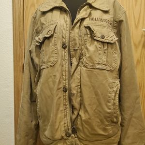 Vintage Hollister Sherpa Lined Military Coat